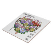 フローラハート、1コリントからのw節16:14 タイル (側面)