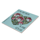 フローラハート、1コリントからのw節16:14 タイル (側面)