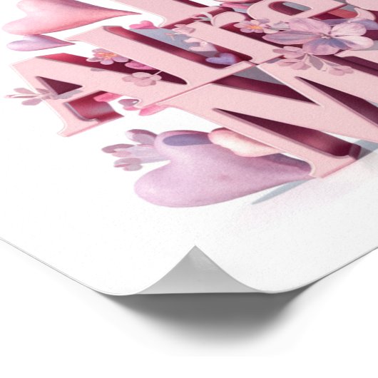 *~*フローラハートAp85の法律の引き付け明示 ポスター (角)