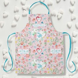 フローラハートnラブドラゴンフライヴァレンティーンズデイ エプロン