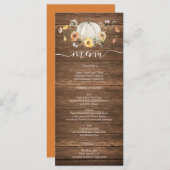 フローラハーベストカボチャ結婚のメニュー メニュー (正面/裏面)