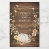 フローラハーベストカボチャ結婚式の引き出物ワインラベル ワインラベル (シングルラベル)