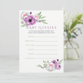 フローラバイオレットとセージ赤ちゃんシャワーベビー憶測 招待状 (スタンド正面)