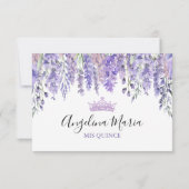 フローラバイオレットティアラパープルキンセアニェラRSVPカード 出欠カード (裏面)