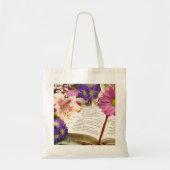 フローラバイブル聖句トートバッグ信仰と花 トートバッグ (正面)