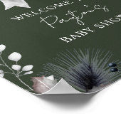 フローラバウ冬の緑の女の子ベビーシャワーへようこそ ポスター (角)