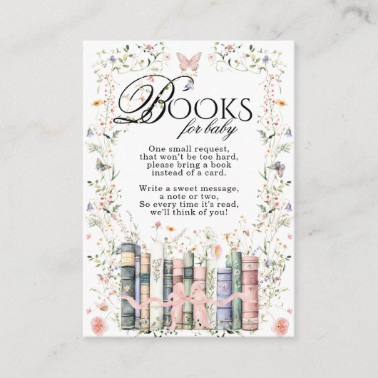 フローラバウ新チャプター赤ちゃんシャワー予約リクエスト エンクロージャーカード (正面)