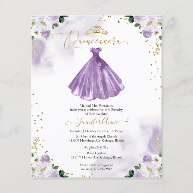 フローラバジェットキンセアニェラ招待状バイリンガル (正面)