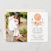 フローラバスケットボール日付の保存 セーブザデート (正面/裏面)