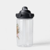 フローラバタフライウッドスタンプモノグラムキッズ ウォーターボトル (背面)