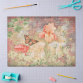 フローラバタフライガーデンのデコパージュ 薄葉紙 (クラフト)