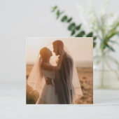 フローラバタフライガーデンテラコッタスクエアフォト サンキューカード (スタンド正面)