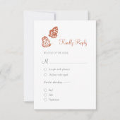 フローラバタフライガーデンテラコッタボホ結婚ズ 出欠カード (正面)