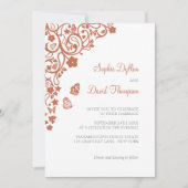 フローラバタフライガーデンテラコッタボホ結婚ズ 招待状 (正面)