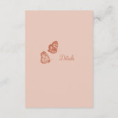 フローラバタフライガーデンテラコッタ結婚の詳細 エンクロージャーカード (裏面)