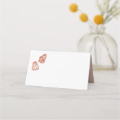 フローラバタフライガーデンテラコッタ結婚ズ プレイスカード (正面)