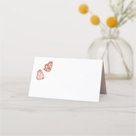 フローラバタフライガーデンテラコッタ結婚ズ プレイスカード