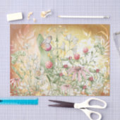 フローラバタフライガーデンデクページティッシュペーパー 薄葉紙 (クラフト)