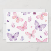 フローラバタフライガーデン誕生日フォト招待状 サンキューカード (裏面)