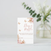 フローラバタフライキスベビーシャワーおむつラッフル 名刺 (スタンド正面)