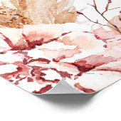 フローラバタフライキスベビーシャワー歓迎サイン ポスター (角)