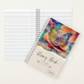 フローラバタフライスパイラルノートパーソナライズされた- ノートブック (内側)