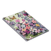 フローラバタフライスパイラルフォトノートブック ノートブック (右側)