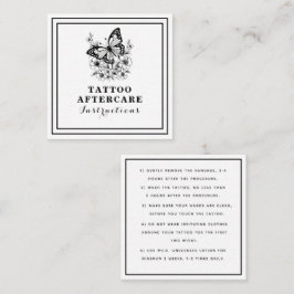 フローラバタフライタトゥーアフターケアの指示 スクエア名刺