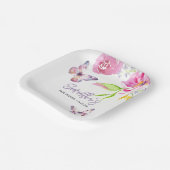 フローラバタフライベビーシャワー使い捨て ペーパープレート (傾斜あり)