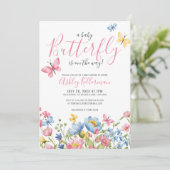 フローラバタフライベビーシャワー 招待状 (スタンド正面)