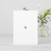 フローラバタフライマンダラ | パープルボホアートデザイン サンキューカード (スタンド正面)