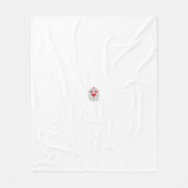 フローラバタフライマンダラ | パープルボホアートデザイン フリースブランケット (正面)