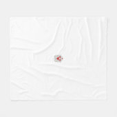 フローラバタフライマンダラ | パープルボホアートデザイン フリースブランケット (正面(横))