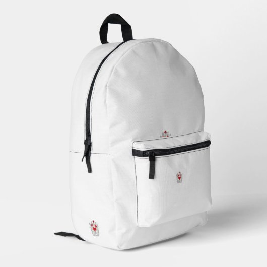 フローラバタフライマンダラ | パープルボホアートデザイン プリントバックパック (裏面左端)