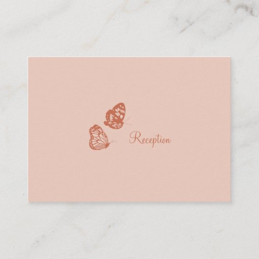 フローラバタフライ庭園の結婚式披露宴 エンクロージャーカード (裏面)