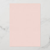 フローラバタフライ赤面ピンクローズ金ゴールドキンセアニェラ 箔招待状 (裏面)