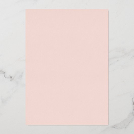 フローラバタフライ赤面ピンクローズ金ゴールドキンセアニェラ 箔招待状 (裏面)