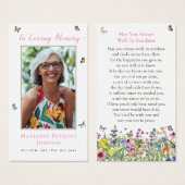 フローラバタフライ追悼式祈りの言葉カード (正面&裏面)