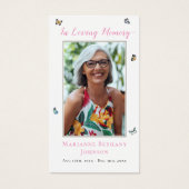 フローラバタフライ追悼式祈りの言葉カード (正面)