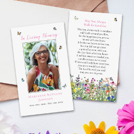 フローラバタフライ追悼式祈りの言葉カード