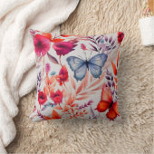 フローラバタフライ、自然恋人ギフト クッション (ブランケット)