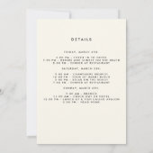 フローラバチェロレッテウィークエンドパーティの招待状 招待状 (裏面)