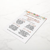 フローラバチェロレッテスカベンジャー狩りゲームブライダル 箔招待状 (回転した状態)