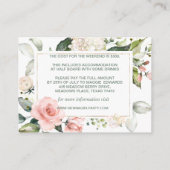 フローラバチェロレッテ週末の旅程詳細カード エンクロージャーカード (裏面)