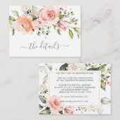 フローラバチェロレッテ週末の旅程詳細カード エンクロージャーカード (正面/裏面)