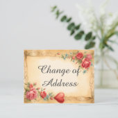 フローラバックグラウンドスタイリッシュのアドレスの変更 案内ポストカード (スタンド正面)