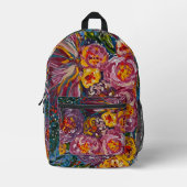 フローラバックパック プリントバックパック (正面)