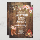 フローラバックヤード焚き火バースデーパーティー 招待状 (正面/裏面)