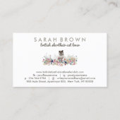 フローラバック・ブリティッシュ・ショートヘアかわいい猫 名刺 (裏面)