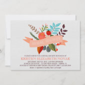 フローラバナーのブライダルシャワー招待状 招待状 (正面)